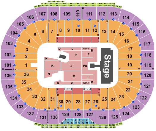 Notre Dame Stadium AC/DC Seating Chart